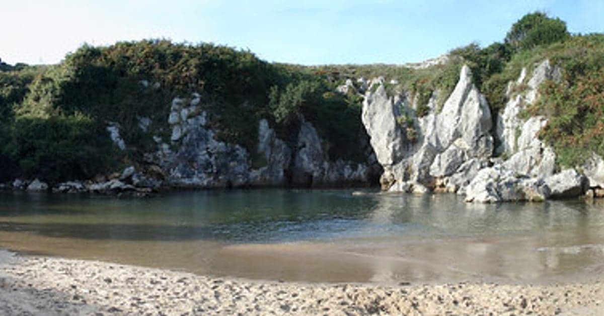 Rock formations around a small cove on Spain's north coast