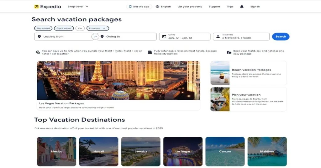 Booking a vacation package online for Southeast Asia travel