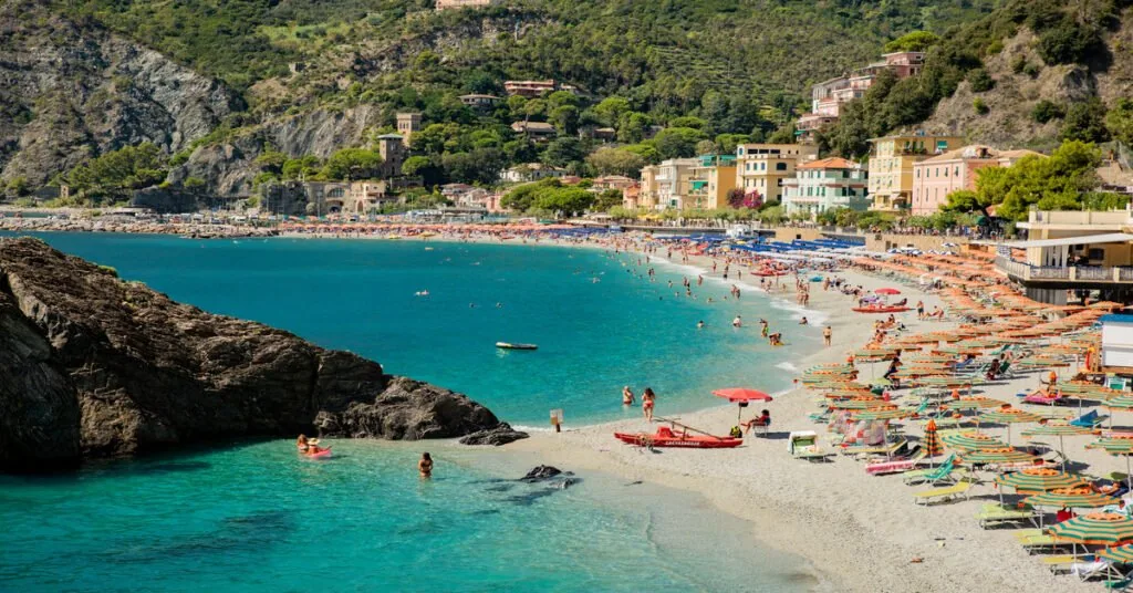The five colorful cliffside villages of Cinque Terre overlooking the Ligurian Sea
