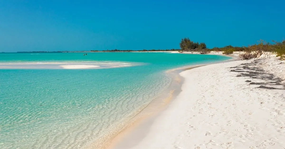 Playa Paraiso on Cayo Largo, Cuba, an untouched paradise with powdery white sand and shallow turquoise water
