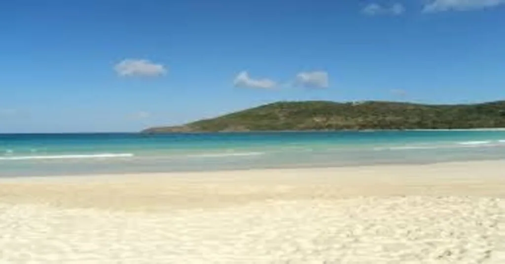 Playa de Ses Illetes in Formentera, Spain with crystal-clear water