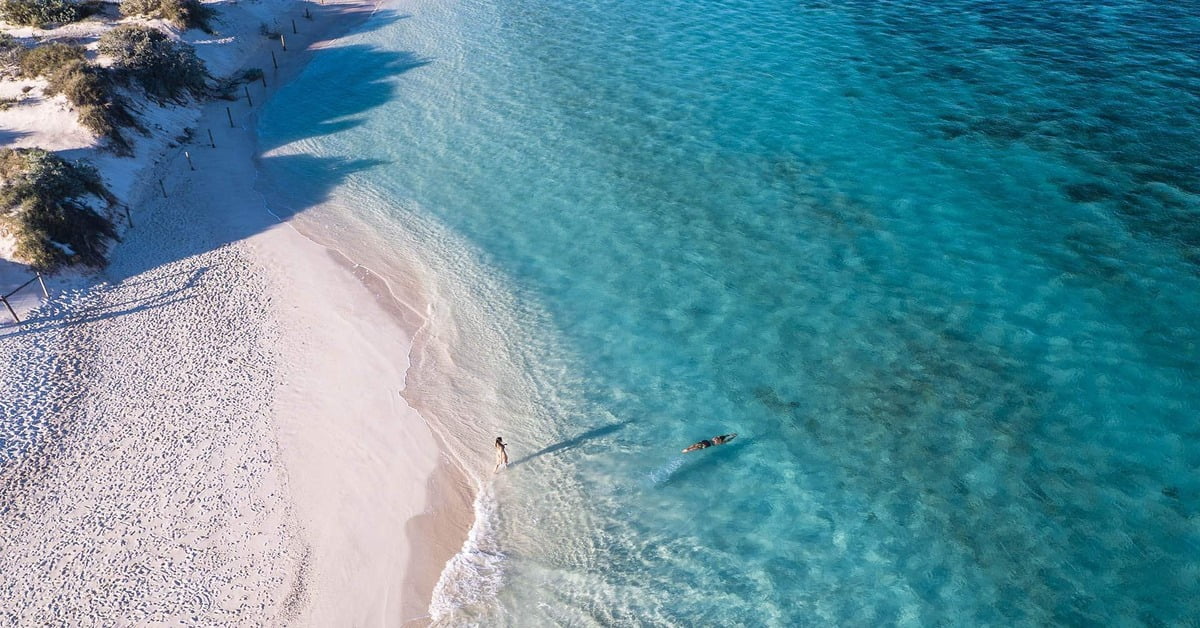 Wineglass Bay in Tasmania with its perfect crescent of white sand