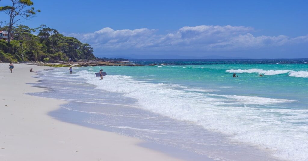 Playa Blanca in Colombia with white sand and colorful boats