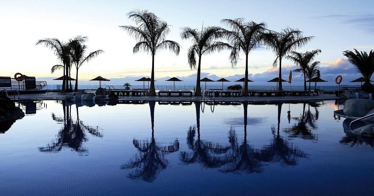 Barcelo Santiago adults-only resort in Tenerife with views of the Los Gigantes cliffs and La Gomera island