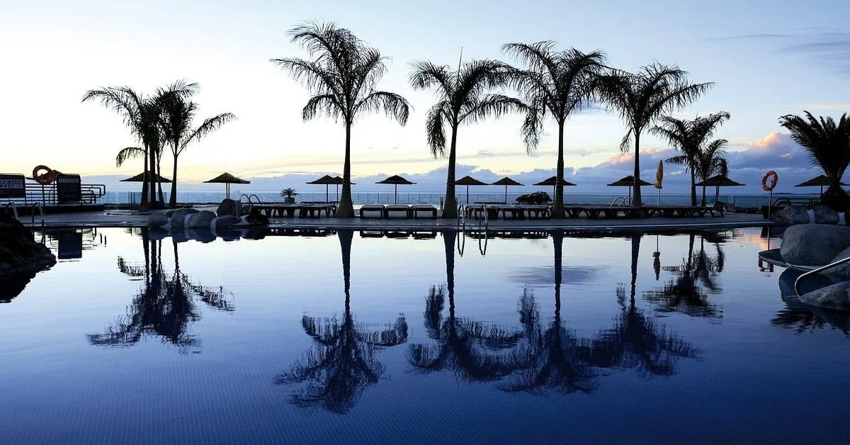 Barcelo Santiago adults-only resort in Tenerife with views of the Los Gigantes cliffs and La Gomera island