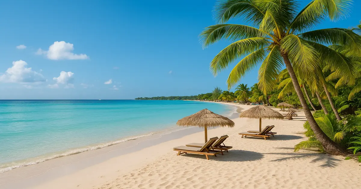 Couples Negril resort on Seven Mile Beach in Jamaica at sunset
