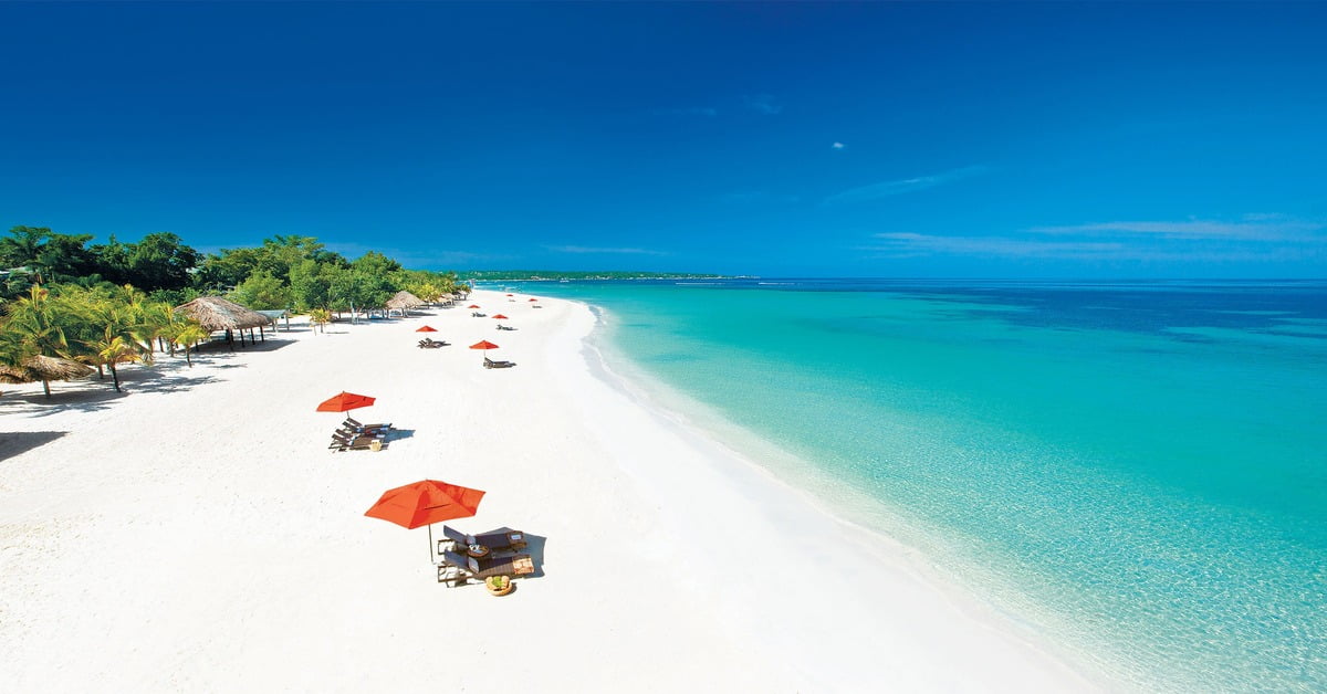 Beaches Negril family resort with waterpark and colorful accommodations on Seven Mile Beach